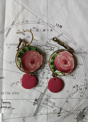 Boucles d'oreilles vaisselle recyclée, marke: Fait Main, zustand: Neu, 10,00 €, 11,20 € beinhaltet Vinted-Käuferschutz Pro