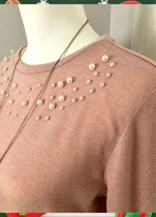 T-shirt avec perles Springfield M / Camiseta con perlas Springfield M, marca: Springfield, estado: Muy bueno, tamaño: M / 38 / 10, 7,90 €, 9,00 € Protección al comprador incluida