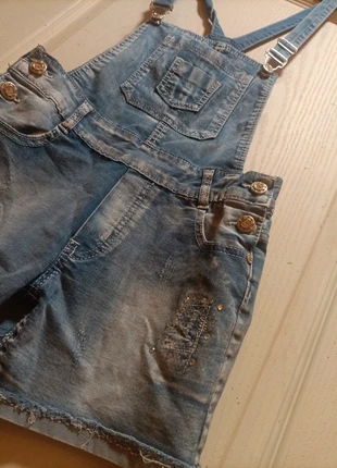 Salopette short en jean, brand: Fashion Girl, condition: New without tags, size: 12 years / 152 cm, €4.00, €4.90 includes Buyer Protection