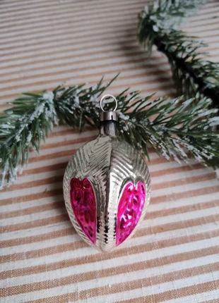 Vintage! Mooie lampion kerstornament kerstbal roze zilver, merk: Vintage, staat: Heel goed, € 9,50, € 10,68 inclusief Kopersbescherming Pro