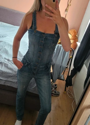 Jumpsuit spijkerstof, merk: Denimwear, staat: Goed, maat: S / 36 / 8, € 17,00, € 18,55 inclusief Kopersbescherming