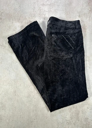 Pantalon Vintage En Velours Côtelé / Corduroy White Black noirs texturés taille 2S, marque: Vintage Dressing, état: Très bon état, taille: M / 38 / 10, 9,00 €, 10,15 € Protection acheteurs (Pro) incluse