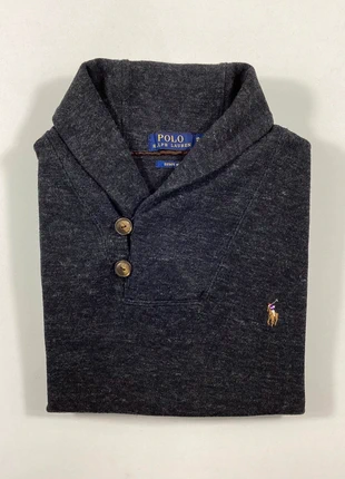 Pull Col Cheminée Ralph Lauren Homme – Coton Côtelé – Gris Foncé Chiné – Taille XL, marke: Ralph Lauren, zustand: Sehr gut, größe: XL, 39,90 €, 42,60 € inklusive Vinted-Käuferschutz