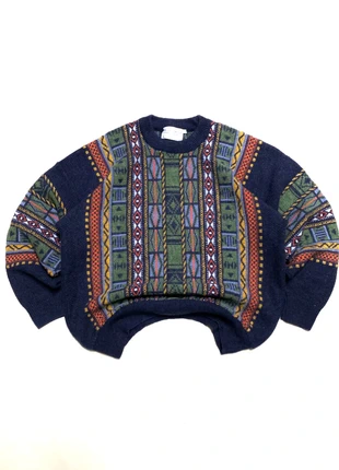 💫 vintage 80’s Francesco Moda “coogi style” 3D knitwear sweater 💫(TB147), merk: COOGI, staat: Heel goed, maat: L, € 42,49, € 45,31 inclusief Kopersbescherming Pro