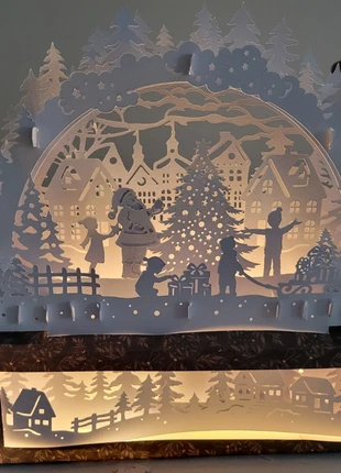 Tableau Noël relief en superposition, marque: Fait Main, état: Neuf avec étiquette, 9,00 €, 10,15 € Protection acheteurs incluse