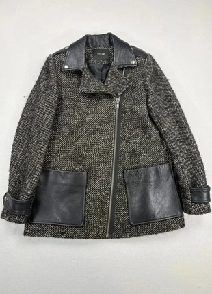 Veste biker en tweed noir et cuir Maje Ribiera – taille 38, marque: Maje, état: Très bon état, taille: M / 38 / 10, 129,90 €, 137,10 € Protection acheteurs (Pro) incluse