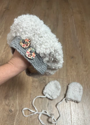 Bonnet + gant bébé, marque: Fait Main, état: Très bon état, taille: 0-3 mois, 38 cm, 2,00 €, 2,80 € Protection acheteurs incluse