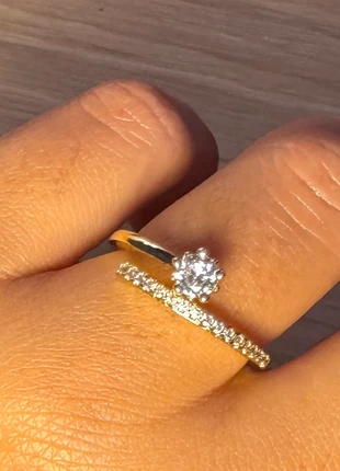 💛 Bague plaquée or – Pierre brillante & finition raffinée, brand: Argent, condition: New with tags, size: Adjustable, €10.00, €11.20 includes Buyer Protection