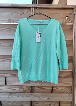 Sweat vert d'eau neuf manches 3/4 Damod femme taille L/40, marque: Damod, état: Neuf avec étiquette, taille: L / 40 / 12, 8,00 €, 9,10 € Protection acheteurs incluse