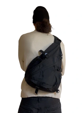 Sac à bandoulière noir style gorp core matière technique, brand: Japan Style, condizioni: Nuovo senza cartellino, €35.00, €37.45 include la Protezione acquisti