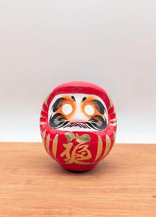 Da63 Daruma Rouge Traditionnel Japonais, estado: Novo com etiquetas, €16.00, €17.50 inclui Proteção do Comprador Pro