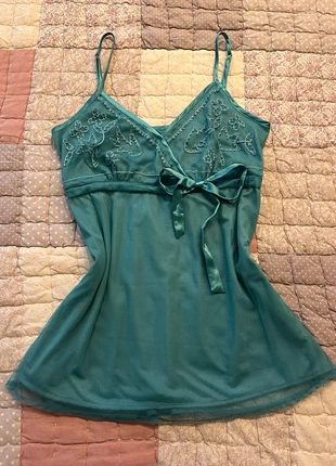 coquette blue beaded sequin camisole fairycore vintage boho whimsical, brand: COQUETTE, condition: Very good, size: M / 38 / 10, €35.00, €37.45 includes Buyer Protection Pro