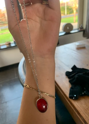 Vintage glas in lood ketting, merk: Vintage Chic, staat: Heel goed, € 10,00, € 11,20 inclusief Kopersbescherming