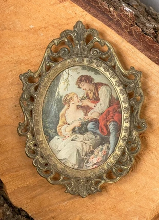 Cornice antica ovale in ottone, marque: vintage ottone, état: Très bon état, 10,00 €, 11,20 € Protection acheteurs incluse