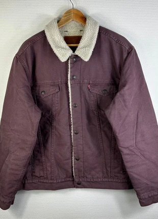 Veste en Jean Levi’s Col Sherpa/Trucker Molletonné Purple/Violet Chiné - Premium !, marque: Levi's, état: Très bon état, taille: XL, 59,00 €, 62,65 € Protection acheteurs (Pro) incluse