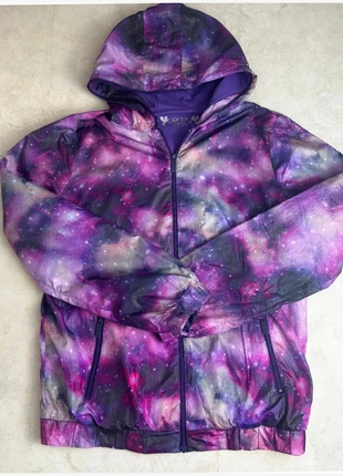 Veste coupe-vent à capuche imprimé galaxie violet/rose – Taille S femme, marque: Vintage Dressing, état: Très bon état, taille: S / 36 / 8, 13,00 €, 14,35 € Protection acheteurs (Pro) incluse