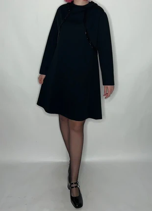 1960s / 1970s black sequin whimsigoth witch goth alt retro bohemian twiggy grunge dress, merk: Vintage, staat: Heel goed, maat: L / 40 / 12, € 22,50, € 24,33 inclusief Kopersbescherming Pro