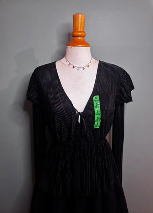 🖤 Blouse noire Zara plissée neuve, brand: Zara, condition: New with tags, size: S / 36 / 8, €10.00, €11.20 includes Buyer Protection