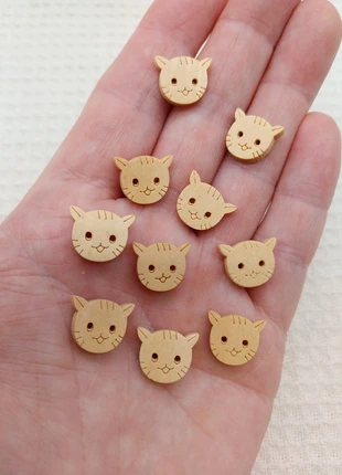 Bouton de couture chat en bois brut - 10pcs A1349, marca: Mercerie Syllikan, estado: Muy bueno, 2,25 €, 3,06 € Protección al comprador Pro incluida