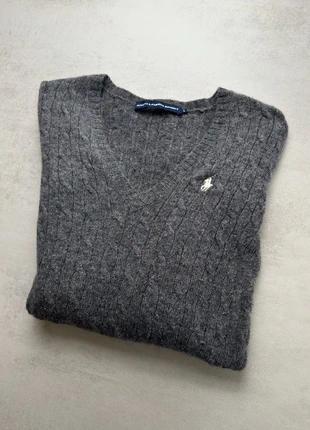 Pull col V laine et cachemire gris torsadé en maille Ralph Lauren Sport gris taille S W38, marke: Ralph Lauren Sport, zustand: Sehr gut, größe: S / 36 / 8, 55,00 €, 58,45 € inklusive Vinted-Käuferschutz