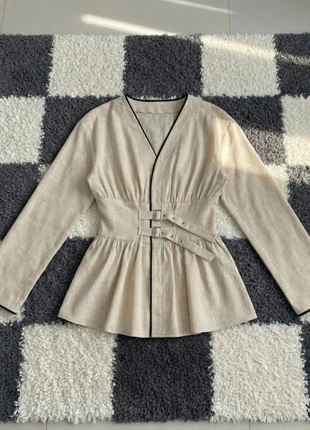 Haut beige structuré à boucles élégant automne taille S, brand: Vintage Dressing, condition: Very good, size: S / 36 / 8, €37.90, €40.50 includes Buyer Protection