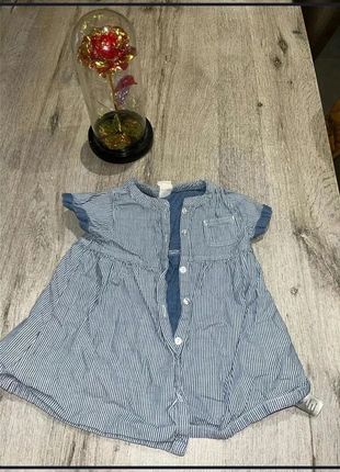 👗 Charmante robe rayée bleue et blanche 👗, brand: H&M, condizioni: Ottime, taglia: 6-9 mesi / 68 cm, €2.00, €2.80 include la Protezione acquisti