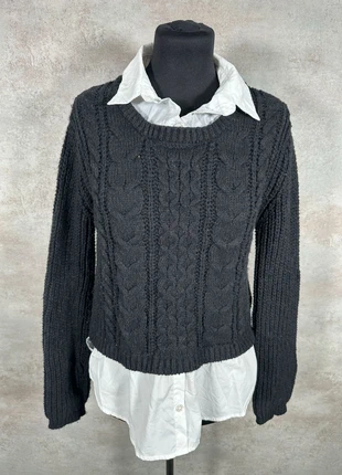 Pull Maille Torsadée Cable Knit Vintage No Boundaries noir laineux taille L, brand: Vintage Dressing, condition: Very good, size: L / 40 / 12, €15.00, €16.45 includes Buyer Protection Pro