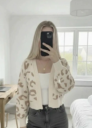 Gilet beige court à motif léopard – style doux et tendance, marque: Fashion, état: Très bon état, taille: S / 36 / 8, 42,00 €, 44,80 € Protection acheteurs incluse