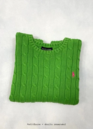 Pull Tressé Ralph Lauren Vert col rond Torsadé Pull over - Taille M #1507, marque: Ralph Lauren, état: Très bon état, taille: M / 38 / 10, 49,00 €, 52,15 € Protection acheteurs (Pro) incluse