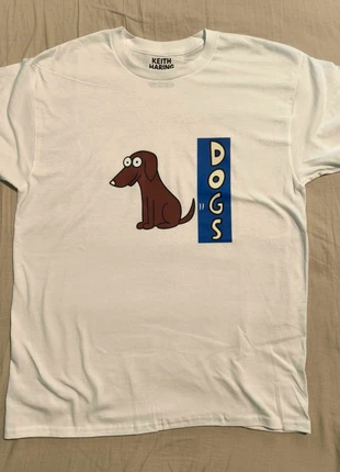 T-shirt Keith Haring Dogs Taille L Blanc, marca: Keith Haring, estado: Novo sem etiquetas, tamanho: L, €15.99, €17.49 inclui Proteção do Comprador