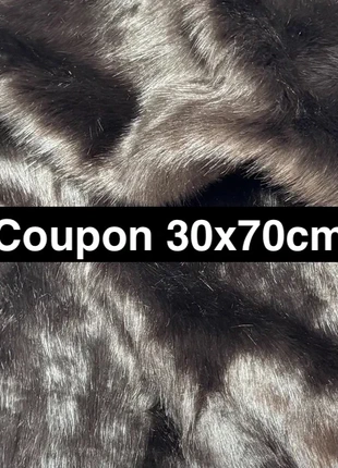Coupon tissu fausse fourrure douce à poils longs marron foncé 30cm x70cm, marque: Fourrure, état: Très bon état, 10,50 €, 11,73 € Protection acheteurs (Pro) incluse