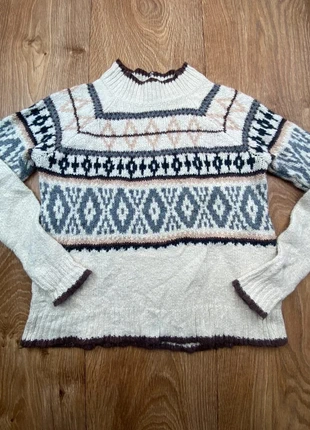 Pull vintage blanc à motifs femme taille S (#P02), marque: Vintage Dressing, état: Très bon état, taille: S / 36 / 8, 14,00 €, 15,40 € Protection acheteurs (Pro) incluse