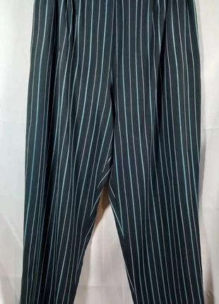 Pantalon Femme Neuf T. 54 (T7) - Rayures Crayon Noir/Turquoise - Élastiqué, marque: sans marque, état: Neuf sans étiquette, taille: 7XL / 54 / 26, 20,00 €, 21,70 € Protection acheteurs (Pro) incluse