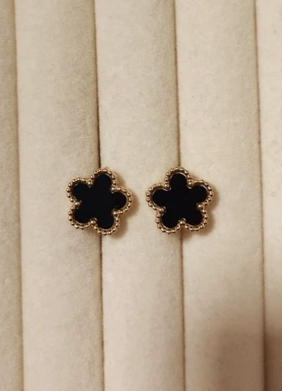 Boucles d'oreilles puces tendances fleur noire acier inoxydable #3, état: Très bon état, 12,00 €, 13,30 € Protection acheteurs (Pro) incluse