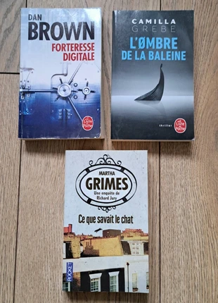 Lot de 3 livres policier / thriller, condition: Satisfactory, €3.00, €3.85 includes Buyer Protection