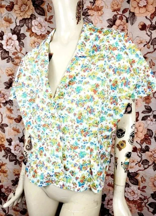 Chemise courte cottage fleurs Liberty vintage floral small flowers short sleeved shirt 60s 70s 40 L, brand: Vintage Chic, condition: Very good, size: L / 40 / 12, €18.00, €19.60 includes Buyer Protection