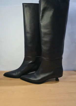 Black Leather Knee-High Boots Pointed Toe Limited Edition MD 37 NEW, marca: Massimo Dutti, estado: Nuevo con etiquetas, tamaño: 37, 115,00 €, 121,45 € Protección al comprador incluida