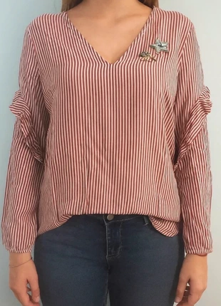 Blusa rayas, marca: Zara, estado: Muy bueno, tamaño: M / 38 / 10, 10,00 €, 10,50 € Protección al comprador incluida