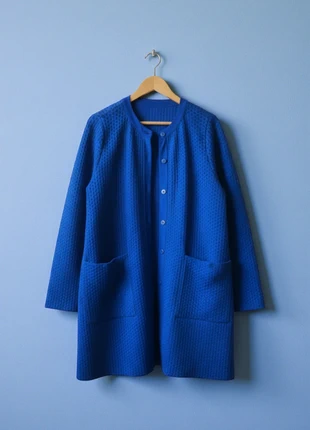 COS – Premium & Elegant Blue Knitted Single-Breasted Coat – S 🌟🌷, marque: COS, état: Très bon état, taille: S / 36 / 8, 56,49 €, 60,01 € Protection acheteurs incluse