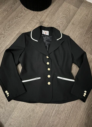 Blazer blanc/creme et noir classique, marque: ici et maintenant, état: Neuf sans étiquette, taille: M / 38 / 10, 10,00 €, 11,20 € Protection acheteurs incluse