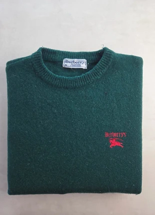 Burberrys pull col rond vert XL 100% lambswool (logo rouge), marque: Burberry, état: Très bon état, taille: XL, 65,00 €, 68,95 € Protection acheteurs incluse
