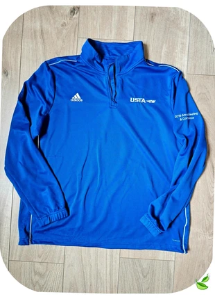 Sweat half zip adidas brodé tennis bleu taille L, brand: adidas, condizioni: Ottime, taglia: L, €14.90, €16.35 include la Protezione acquisti Pro