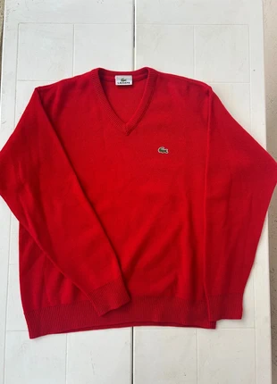 Pull col V Rouge Lacoste, marke: Lacoste, zustand: Neu, größe: M / 38 / 10, 40,00 €, 42,70 € inklusive Vinted-Käuferschutz