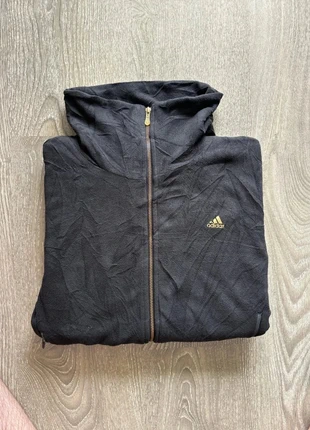 Veste à capuche full zip Adidas noire logo doré - taille S, brand: adidas, condition: Good, size: S / 36 / 8, €4.99, €5.94 includes Buyer Protection
