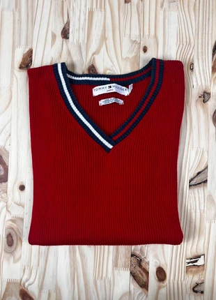 Top Tommy Hilfiger Jeans Rouge – Femme – Taille XL • Très Bon État, marke: Tommy Hilfiger, zustand: Sehr gut, größe: XL / 42 / 14, 13,99 €, 15,39 € beinhaltet Vinted-Käuferschutz Pro