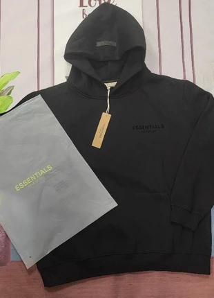 black unisex hoodie essentials size M, brand: Essentials, condition: New with tags, size: M, $40.91, $43.66 includes Buyer Protection