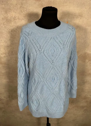 Pull Maille Torsadée Cable Knit Vintage Talbots bleu clair irisé taille M, brand: Vintage Dressing, condition: Very good, size: M / 38 / 10, €12.00, €13.30 includes Buyer Protection Pro