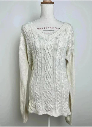 Pull sweat col v en maille blanc pour femme taille L #CS2, estado: Muy bueno, tamaño: L / 40 / 12, 10,00 €, 11,20 € Protección al comprador incluida