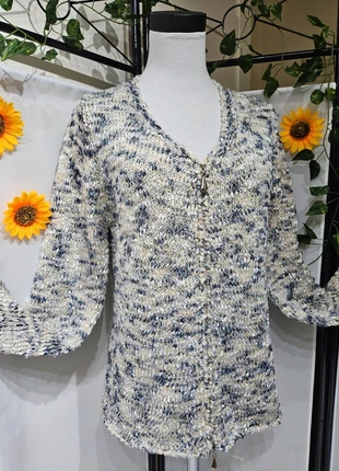 ~Frank Saul ~ Cárdigan Punto Fino Texturas T-L, brand: Frank Saul, condizioni: Ottime, taglia: L / IT 44 / EU 40, €14.00, €15.40 include la Protezione acquisti