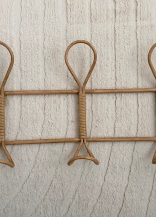 Rotan klerenhanger (van metaal) rotan look 3 haaks, marque: merkloos, état: Très bon état, 7,00 €, 8,05 € Protection acheteurs incluse